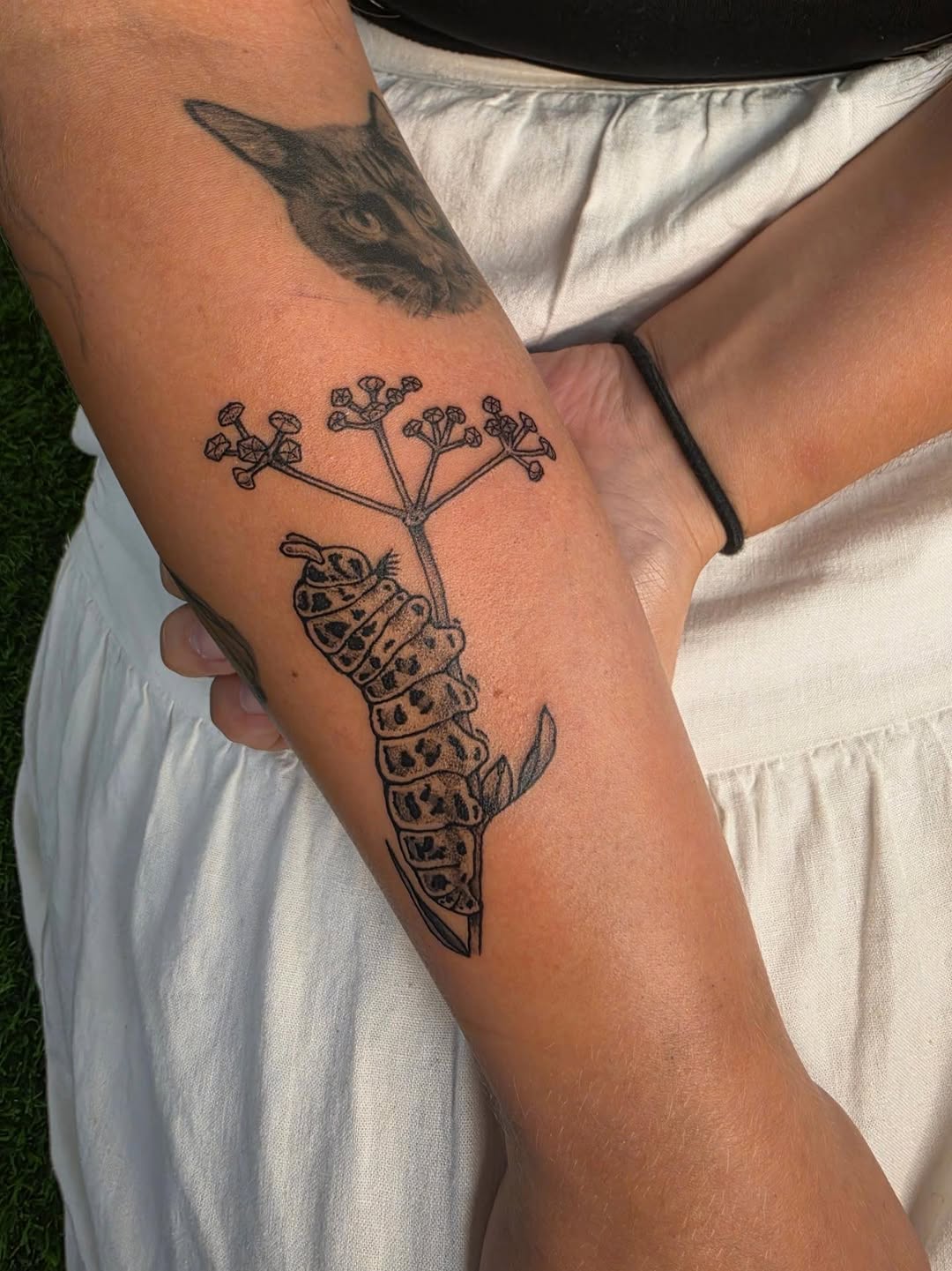 Tattoo by @lulus_tattoos_ β fine_line, black_and_grey