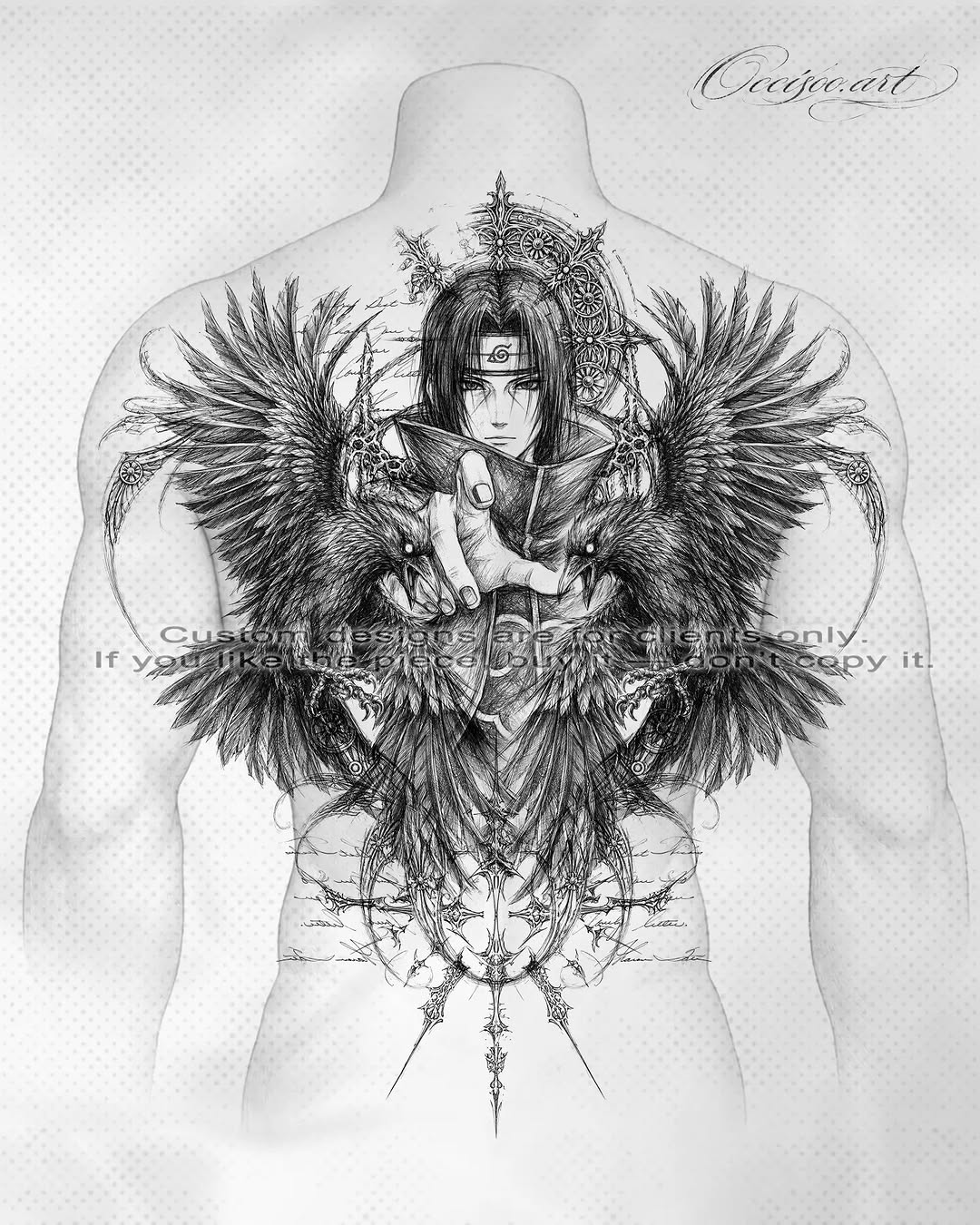 Tattoo by @occisoo.art โ illustrative, black_and_grey