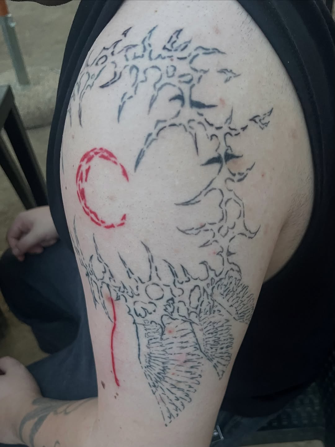 Tattoo by @marcisxo.ink β blackwork, tribal