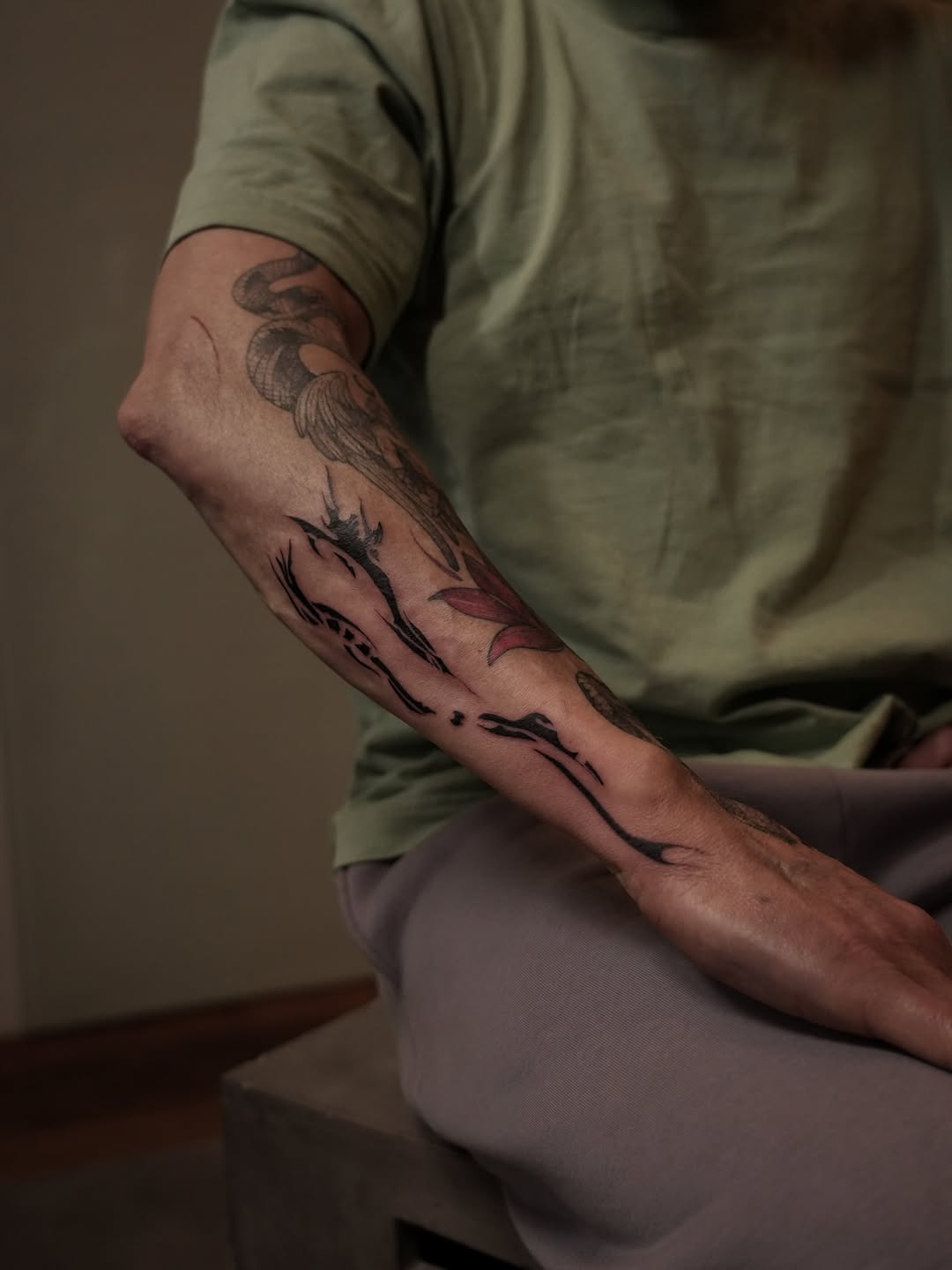 Tattoo by @tomtranchina โ blackwork, fine_line
