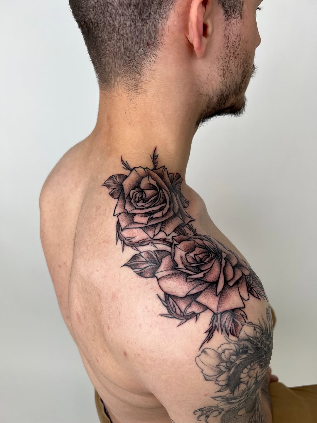 Tattoo by @madamerubis — black_and_grey, realism