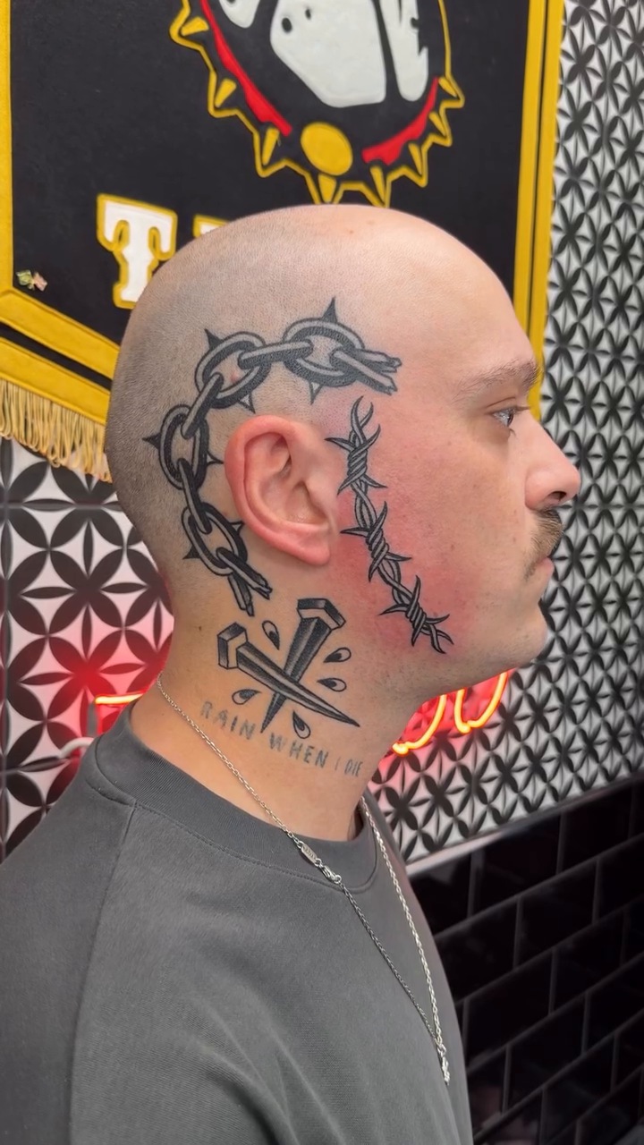 Tattoo by @franztattooist — blackwork, lettering_script