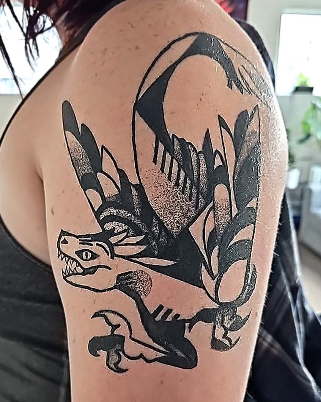 Tattoo by @birdfingers — blackwork