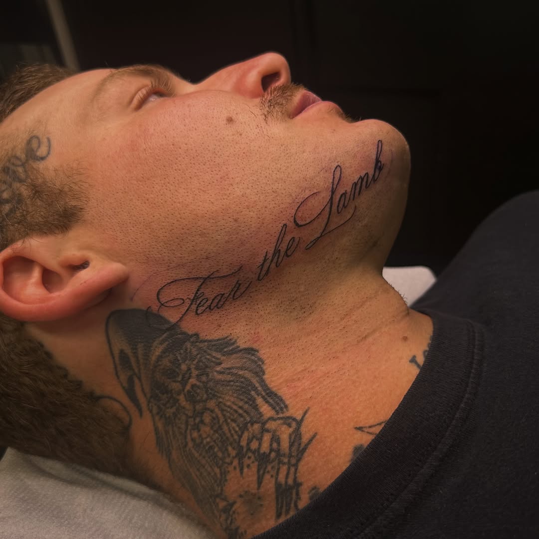 Tattoo by @codydewaldtattooer โ lettering_script, fine_line