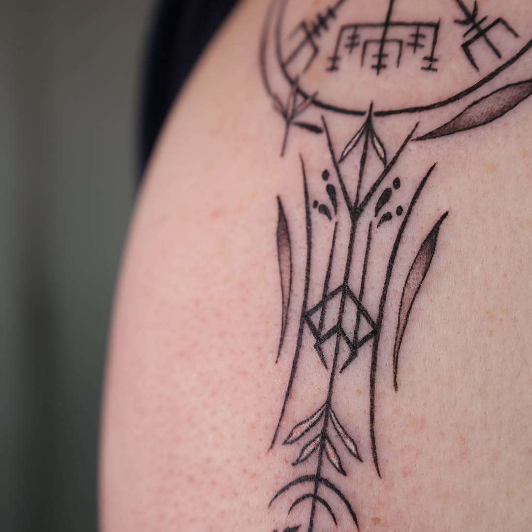 Tattoo by @persephoneink_ — geometric, blackwork