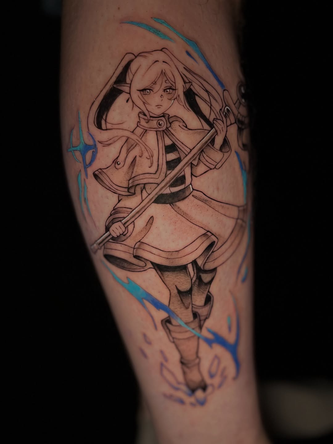 Tattoo by @celynity — anime, fine_line
