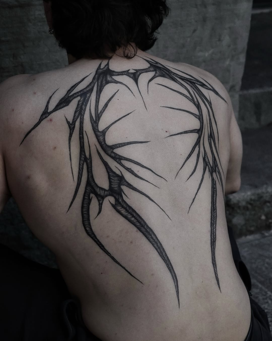 Tattoo by @musoutattoo — blackwork, geometric
