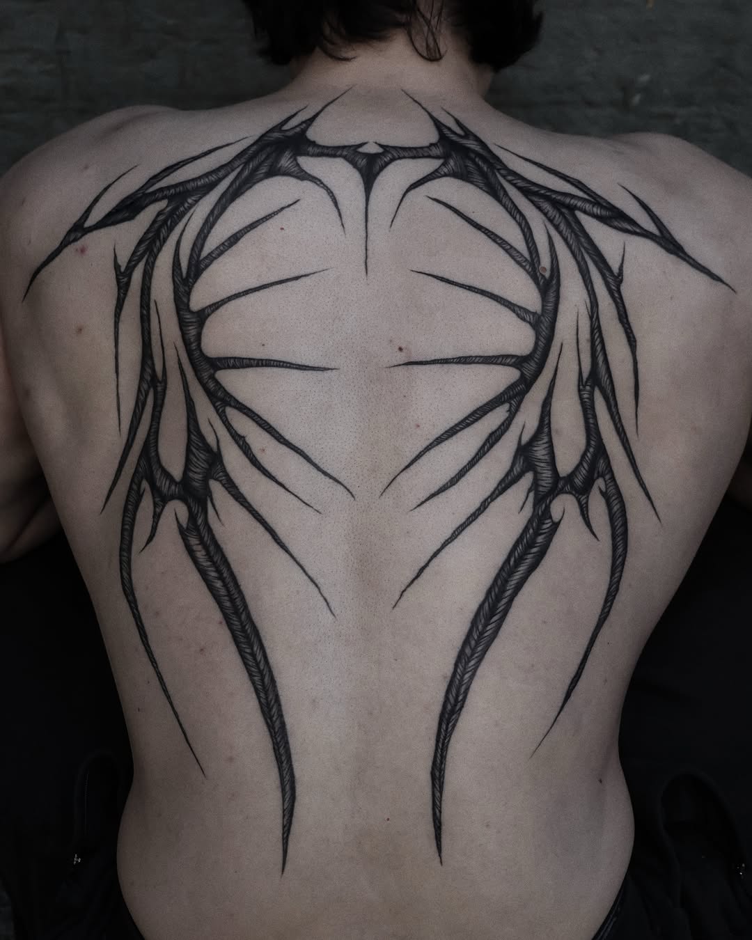 Tattoo by @musoutattoo — blackwork, geometric