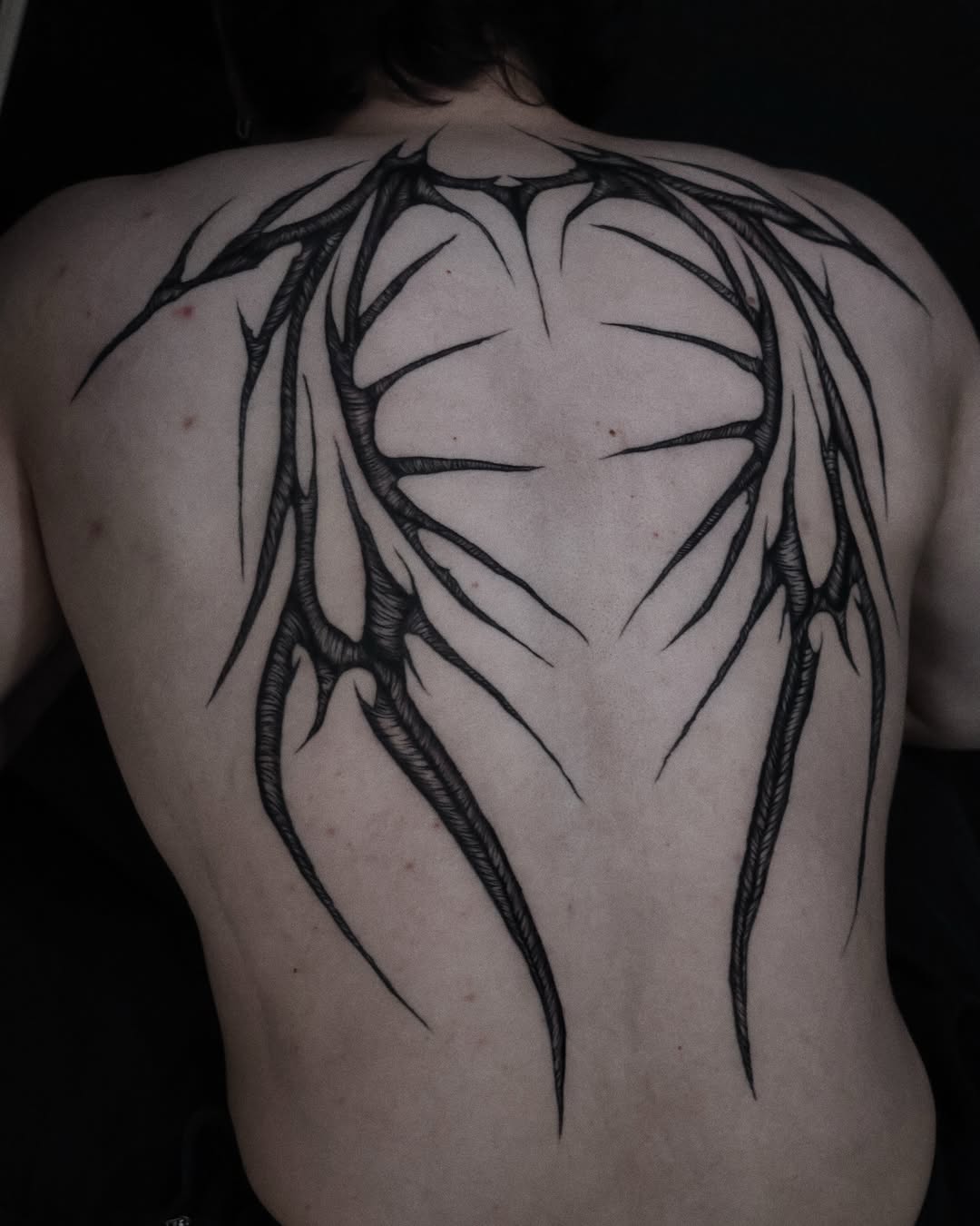 Tattoo by @musoutattoo — blackwork, geometric