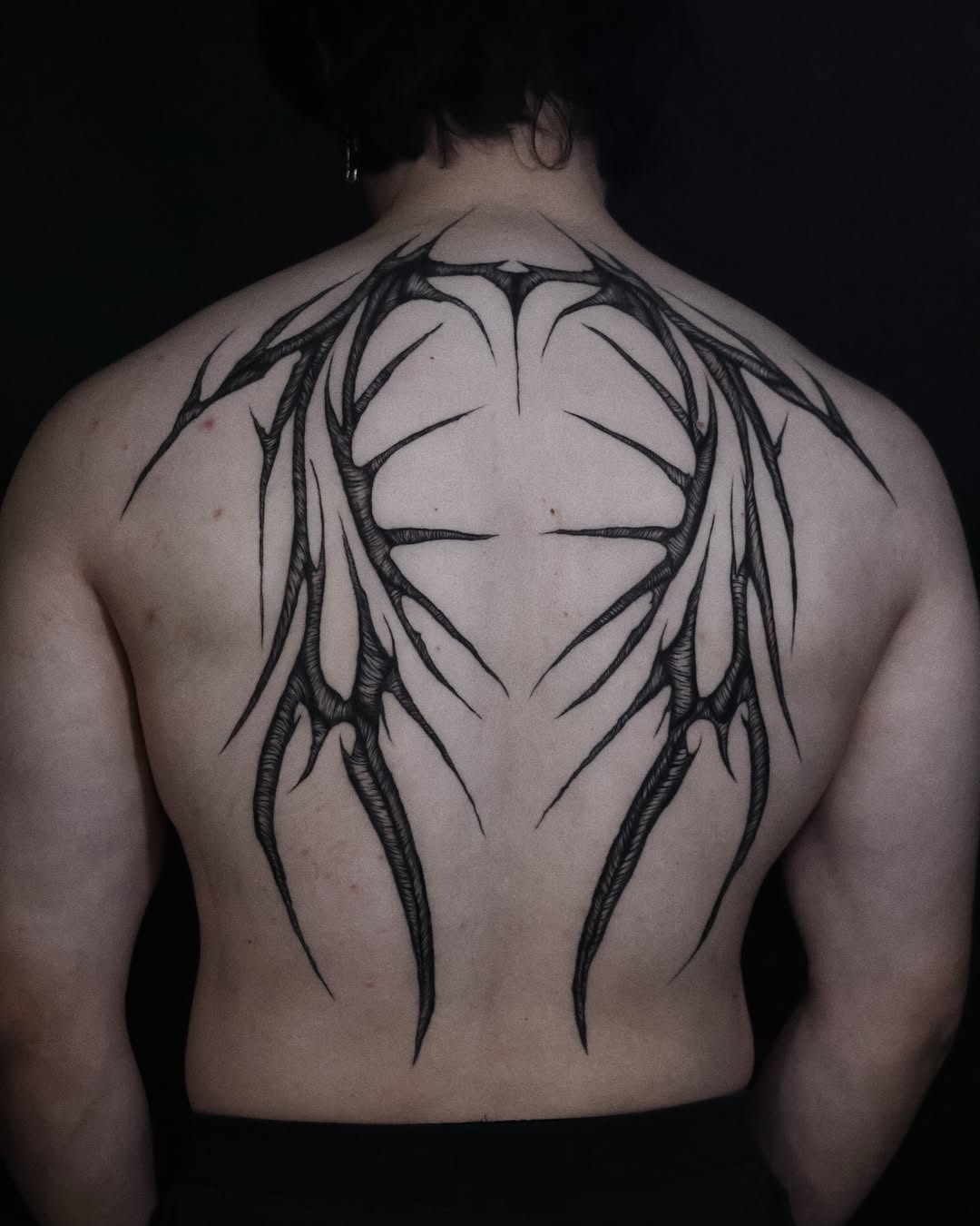 Tattoo by @musoutattoo — blackwork, geometric