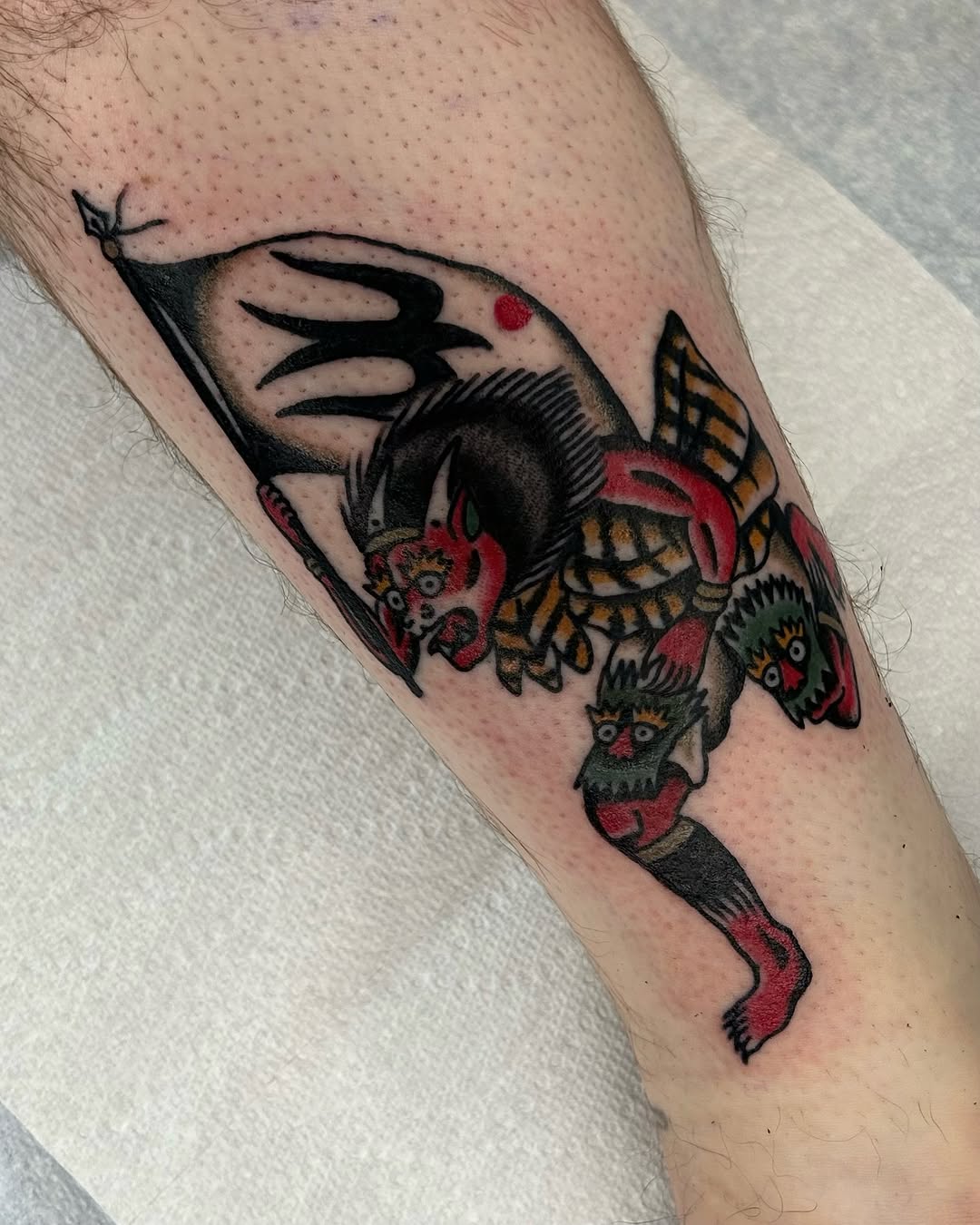 Tattoo by @hubert_serrano โ japanese_irezumi, american_traditional