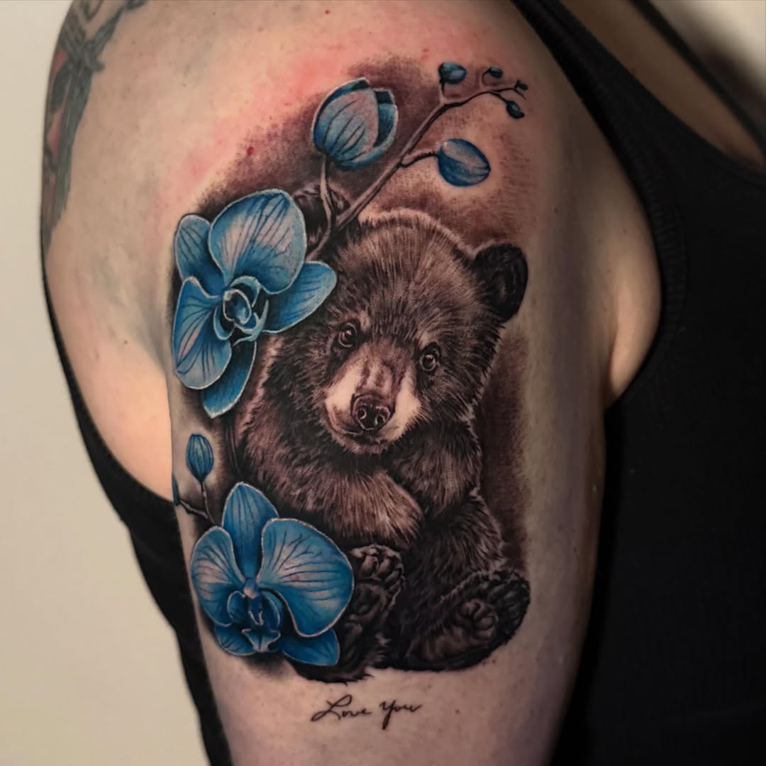 Tattoo by @tazhotzon โ realism, black_and_grey