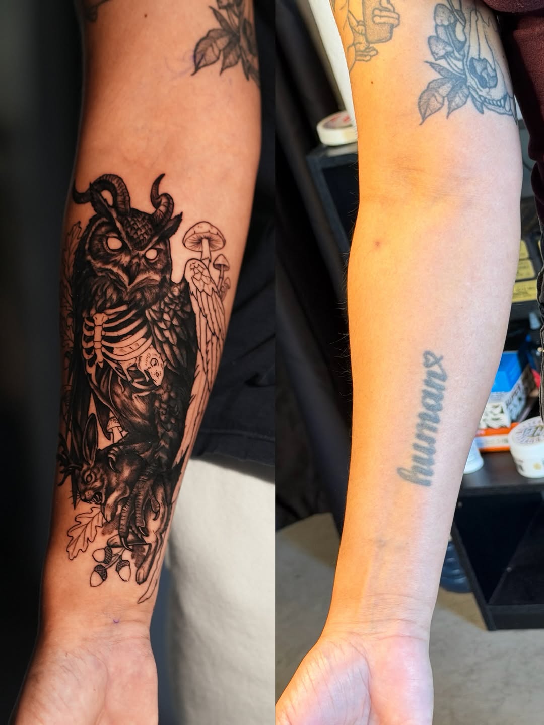 Tattoo by @badvibestattoos — dark_realism, blackwork