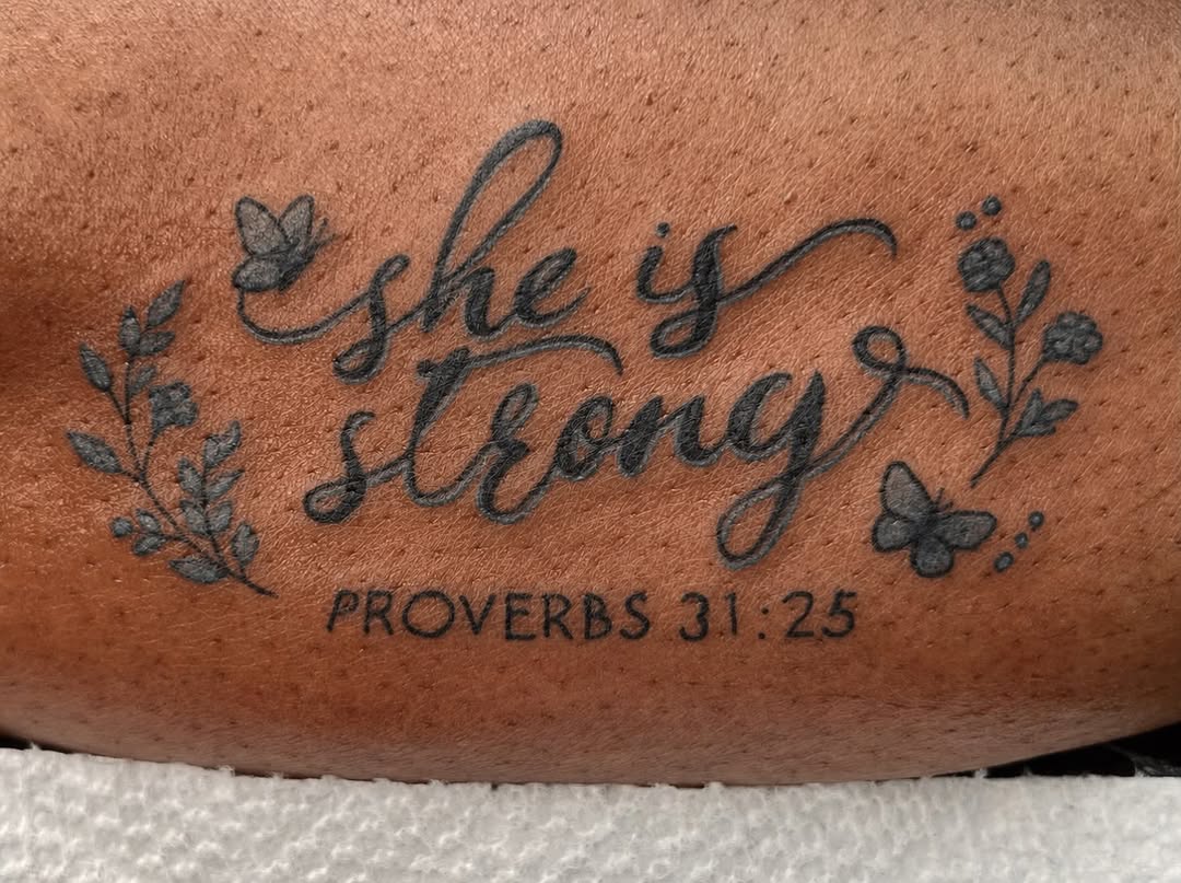 Tattoo by @stabbykitten — lettering_script, fine_line