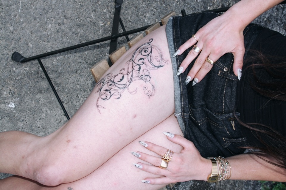 Tattoo by @blu.you — ornamental, fine_line