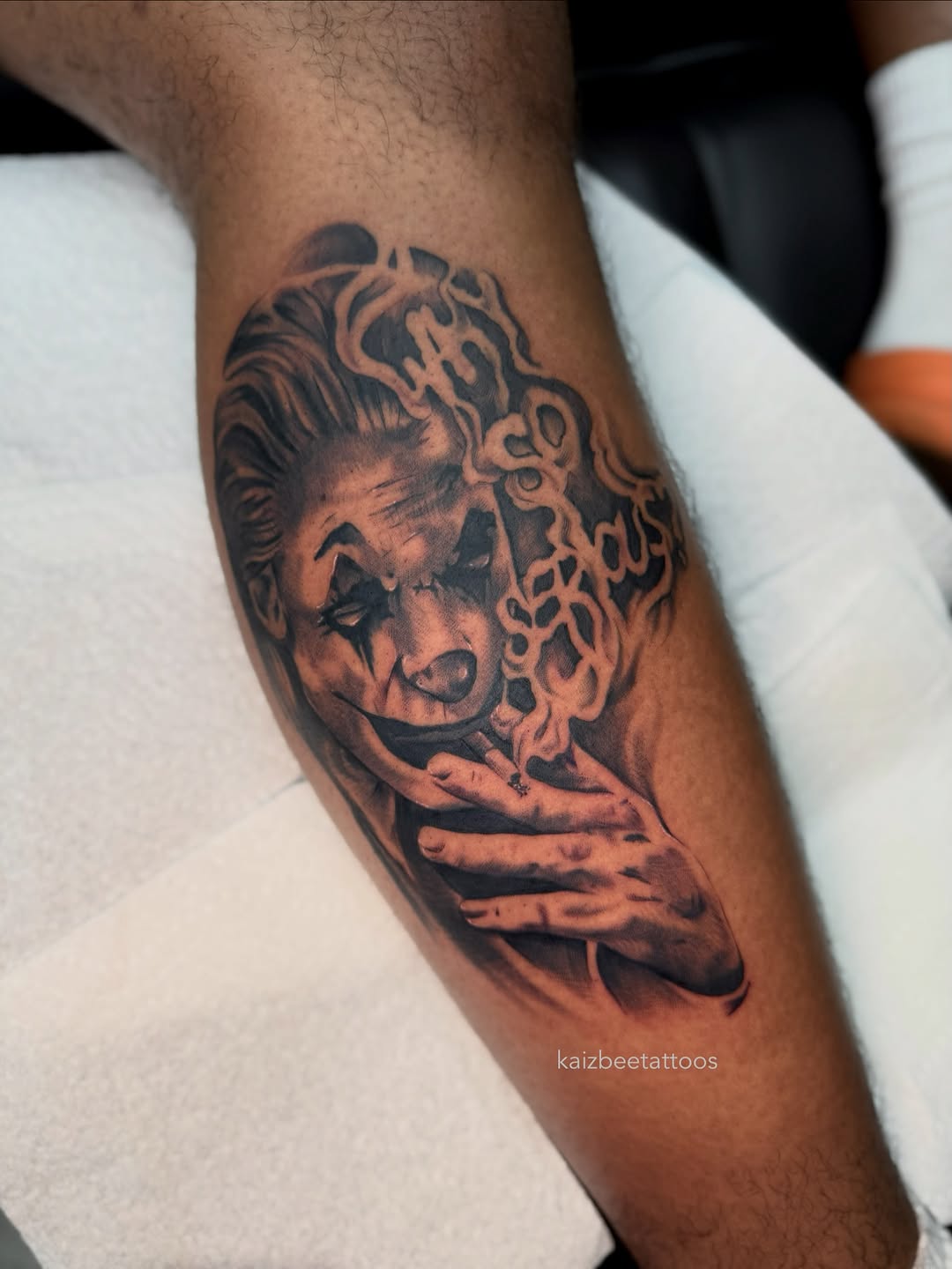 Tattoo by @kaizbeetattoos β realism, black_and_grey
