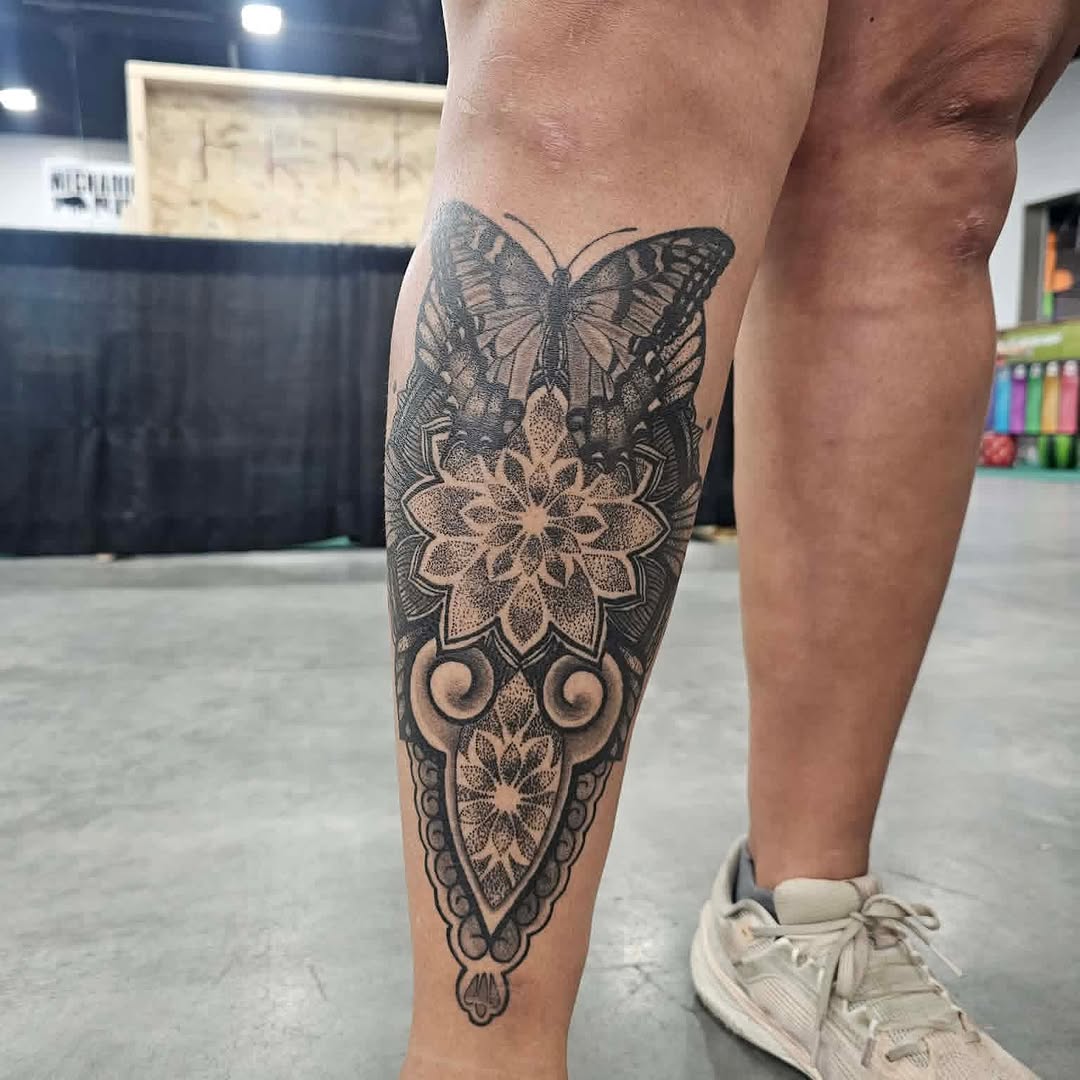Tattoo by @skinartj — dotwork, geometric