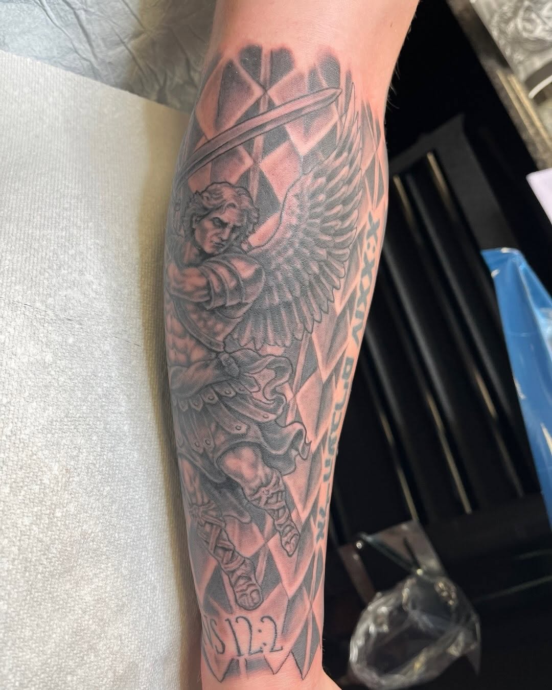Tattoo by @vectordoe — realism, black_and_grey