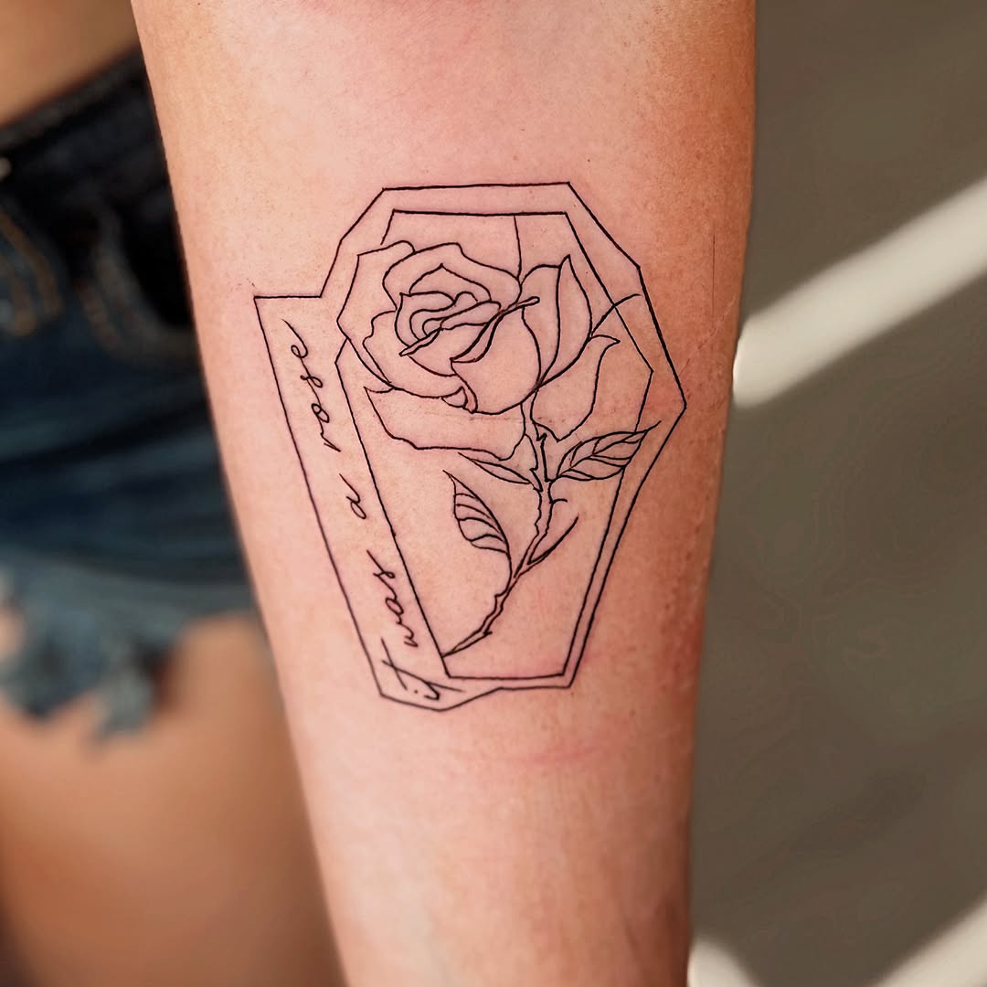 Tattoo by @thea_inklab — fine_line, lettering_script