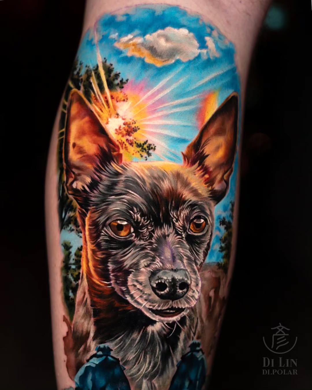 Tattoo by @di.polar β realism, black_and_grey
