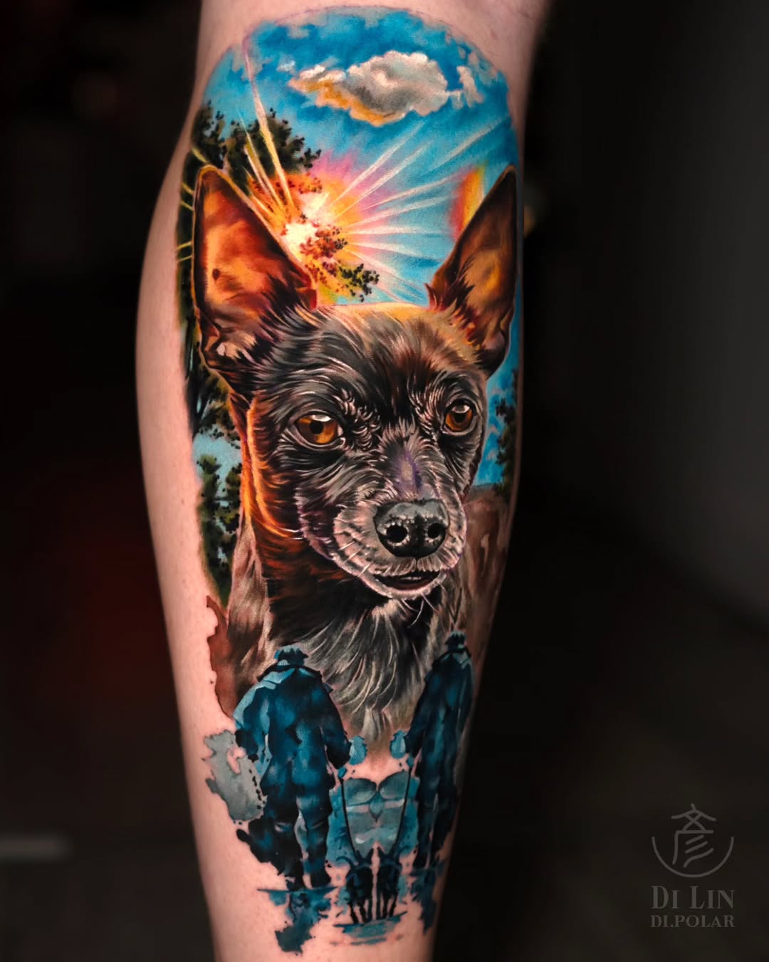 Tattoo by @di.polar β realism, black_and_grey