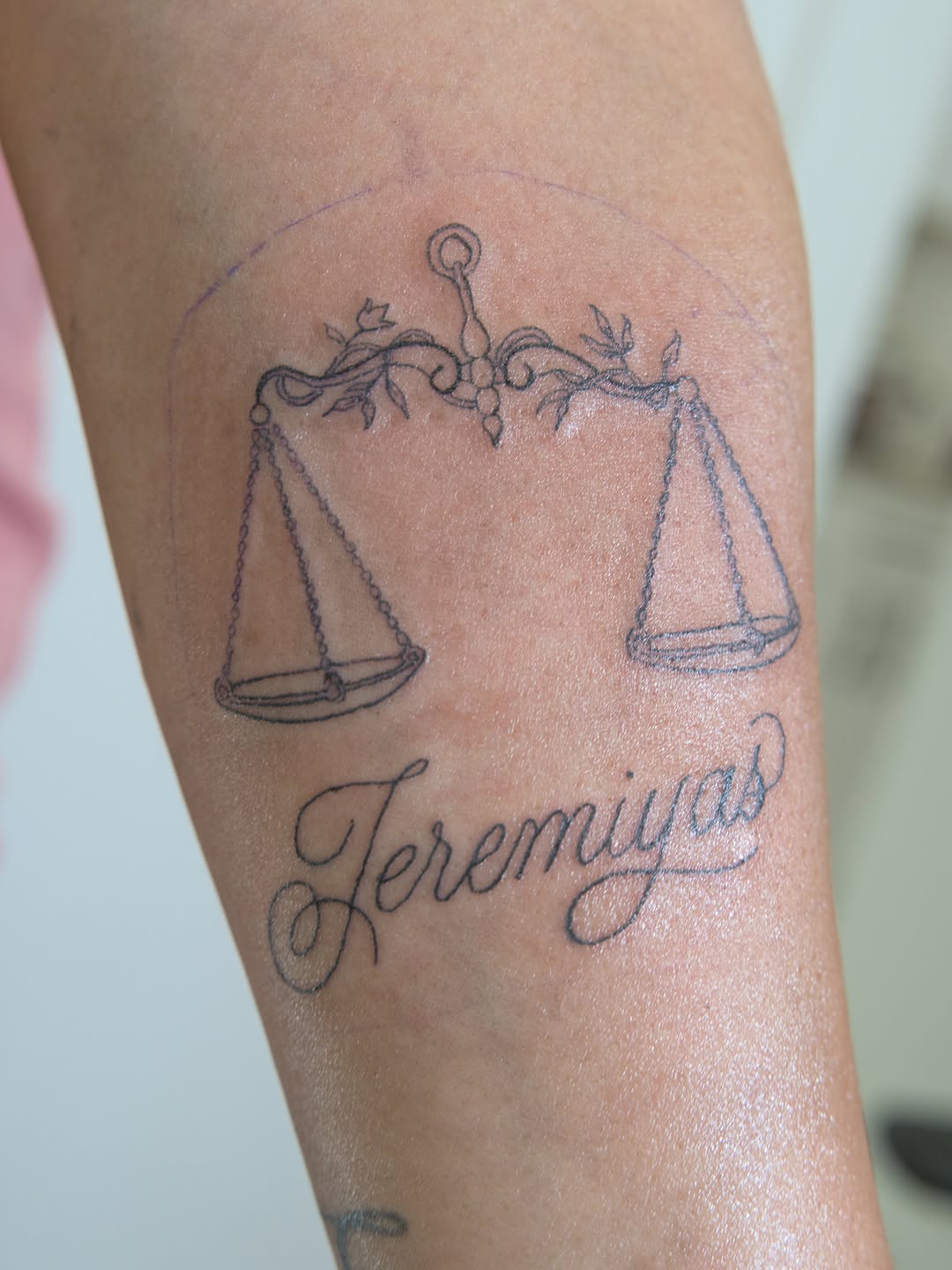 Tattoo by @wild_waves_ink — lettering_script, fine_line