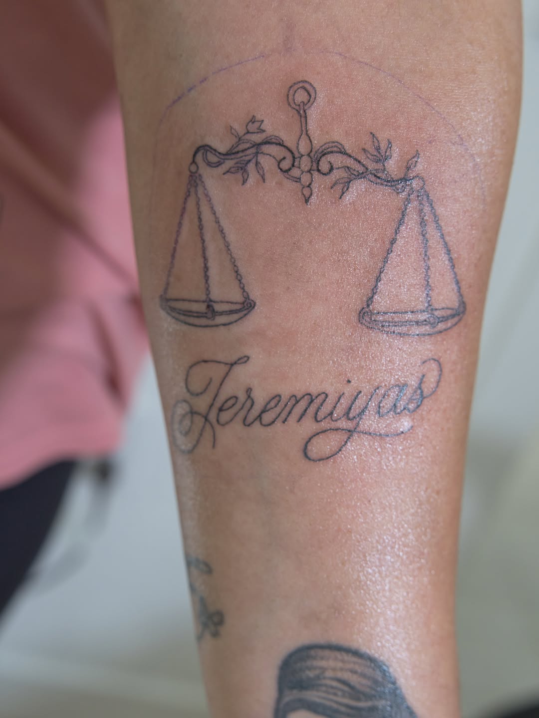 Tattoo by @wild_waves_ink — lettering_script, fine_line