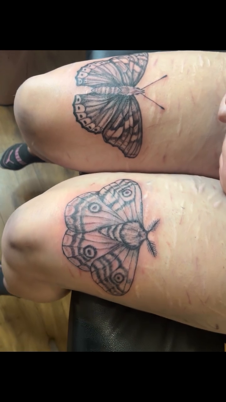 Tattoo by @tattedupbaddies_ — fine_line, black_and_grey