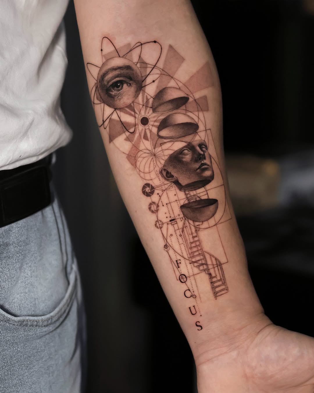 Tattoo by @gayitattoo — black_and_grey, geometric
