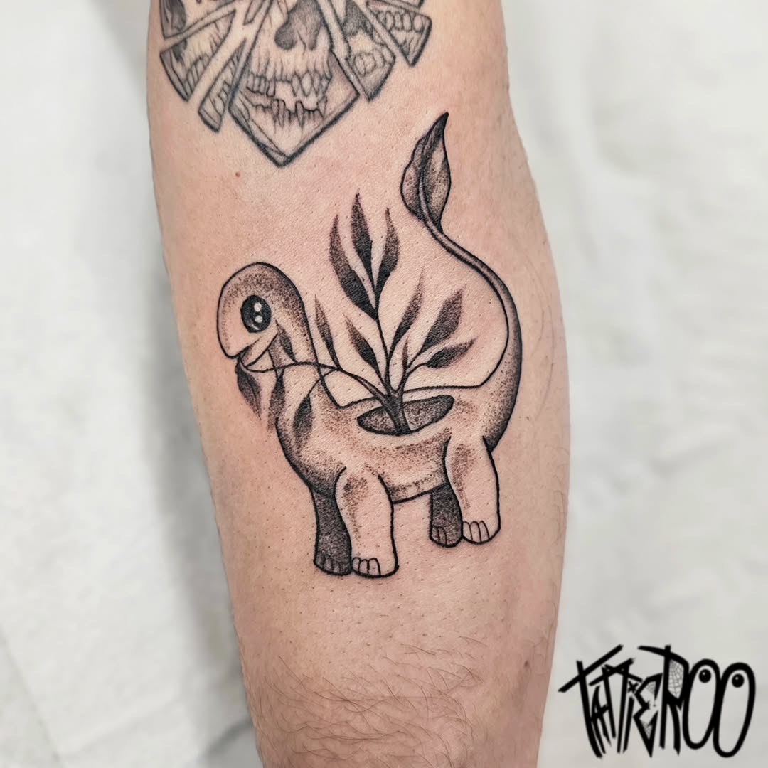 Tattoo by @tattier00 — illustrative, dotwork