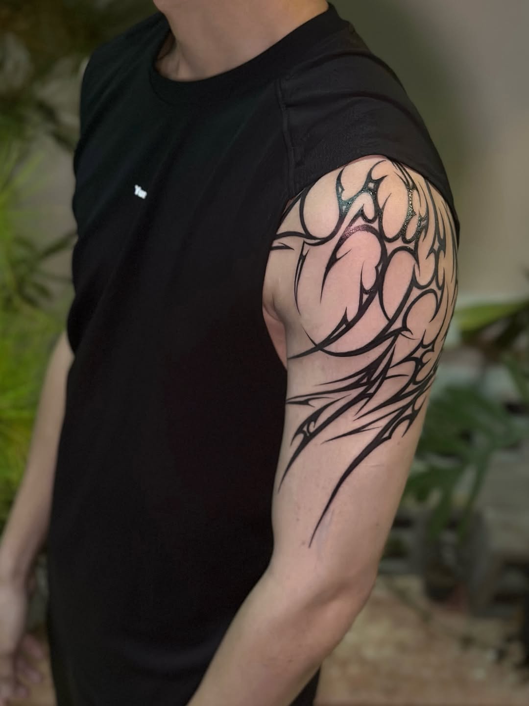 Tattoo by @noir_ink.tattookorat — tribal