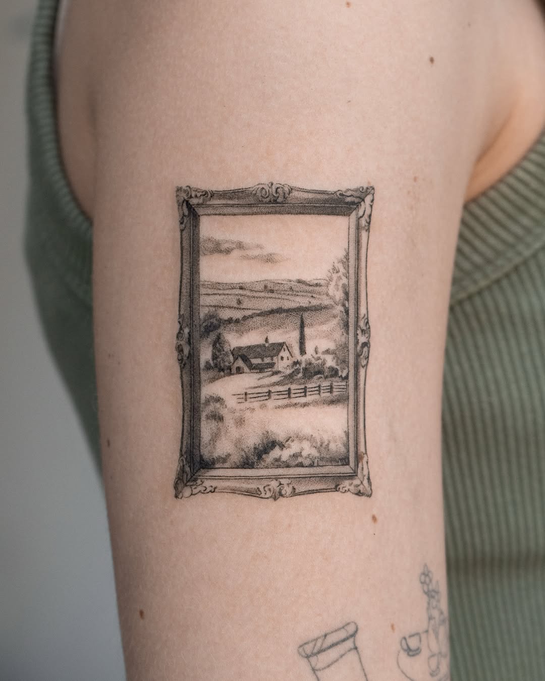 Tattoo by @lemontreeink — dotwork, realism