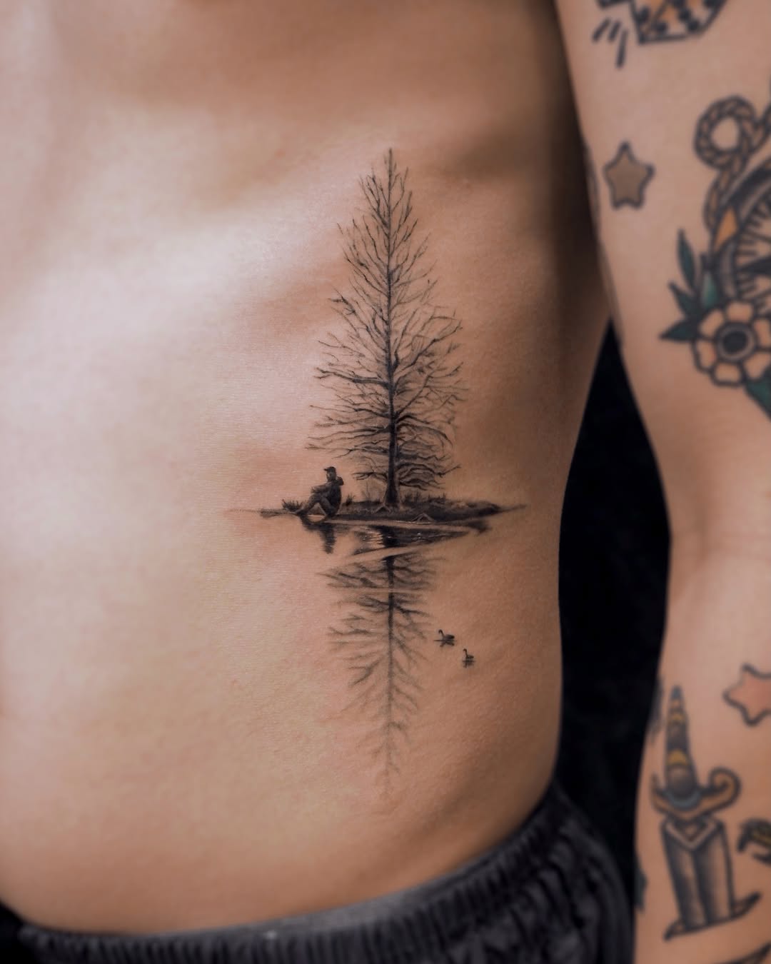 Tattoo by @maru.tattooist — realism, black_and_grey