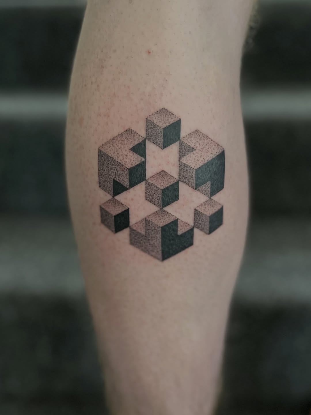 Tattoo by @setharcane — geometric, dotwork
