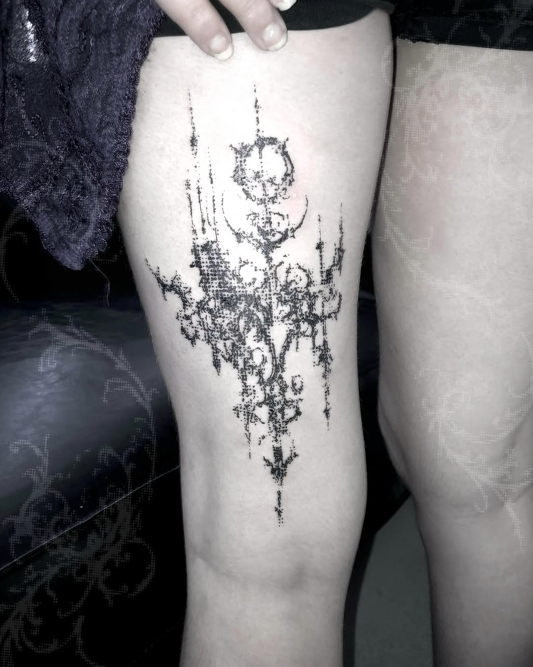 Tattoo by @lxk.e4_u β blackwork, dotwork