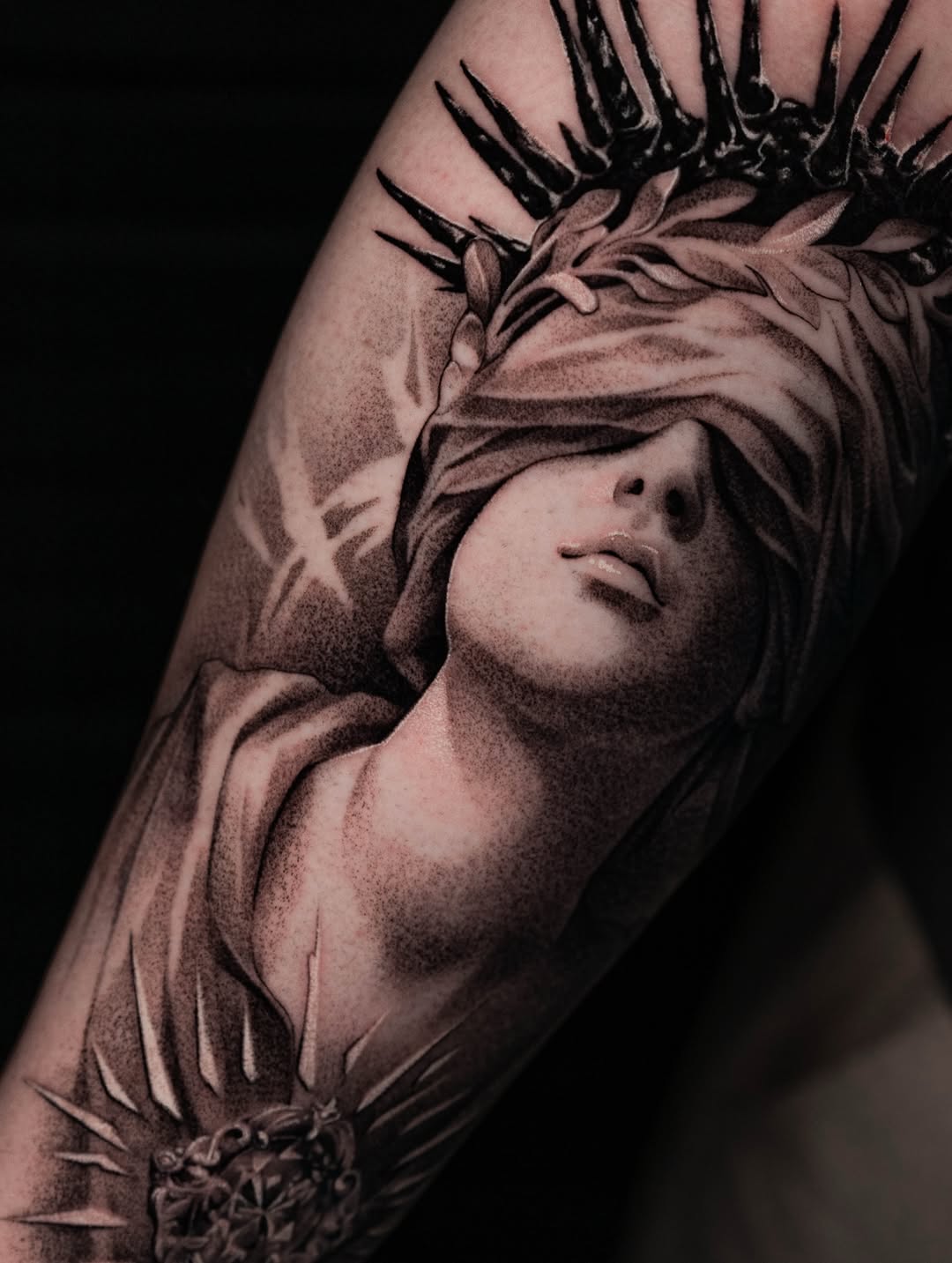 Tattoo by @slaidartwork — black_and_grey, dotwork