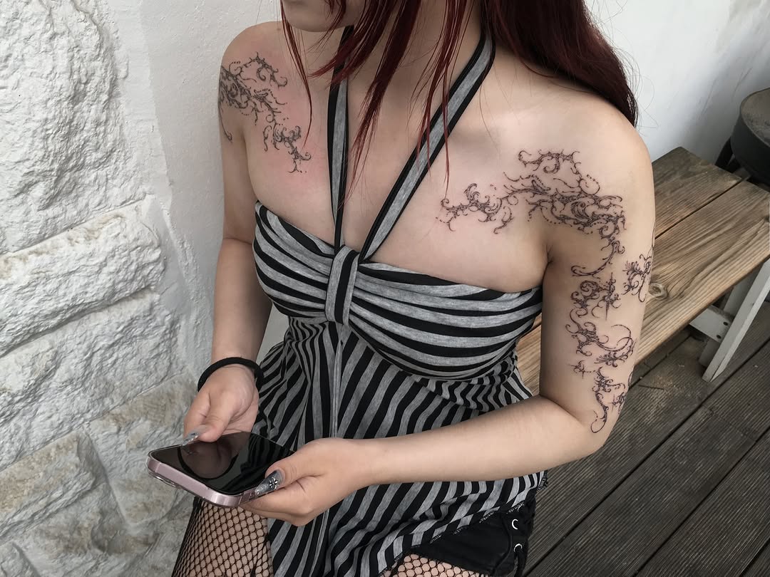Tattoo by @keeshetattoo β fine_line, ornamental