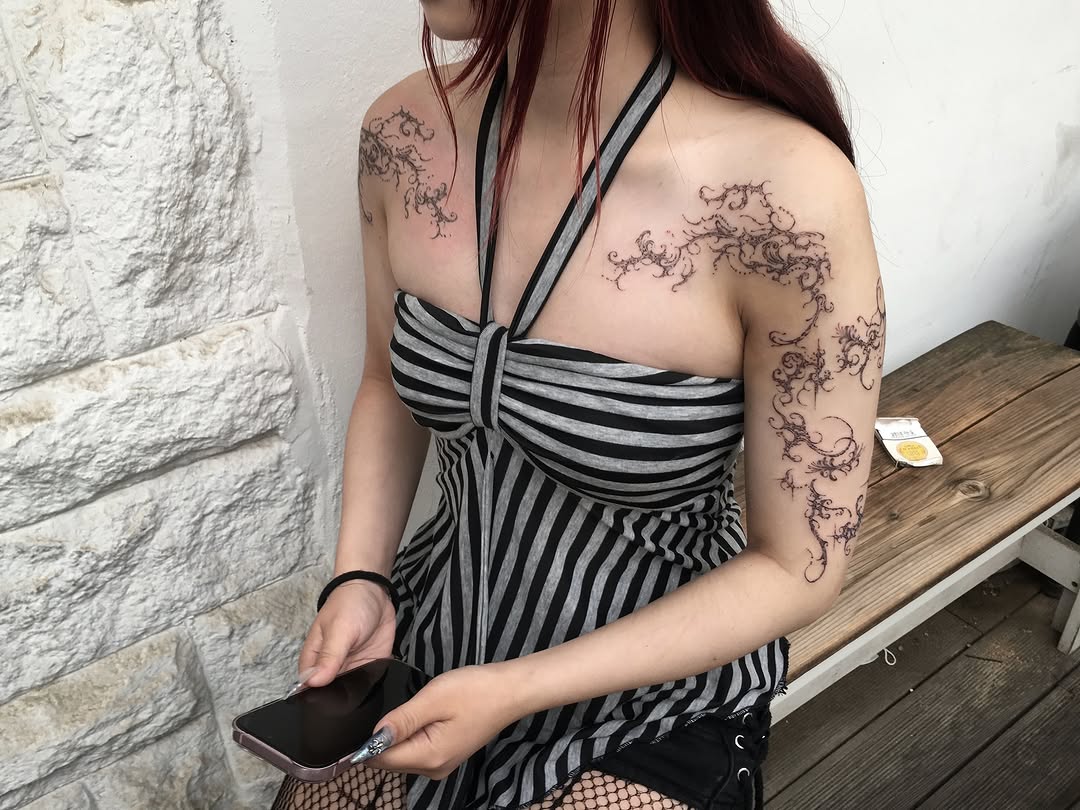Tattoo by @keeshetattoo β fine_line, ornamental