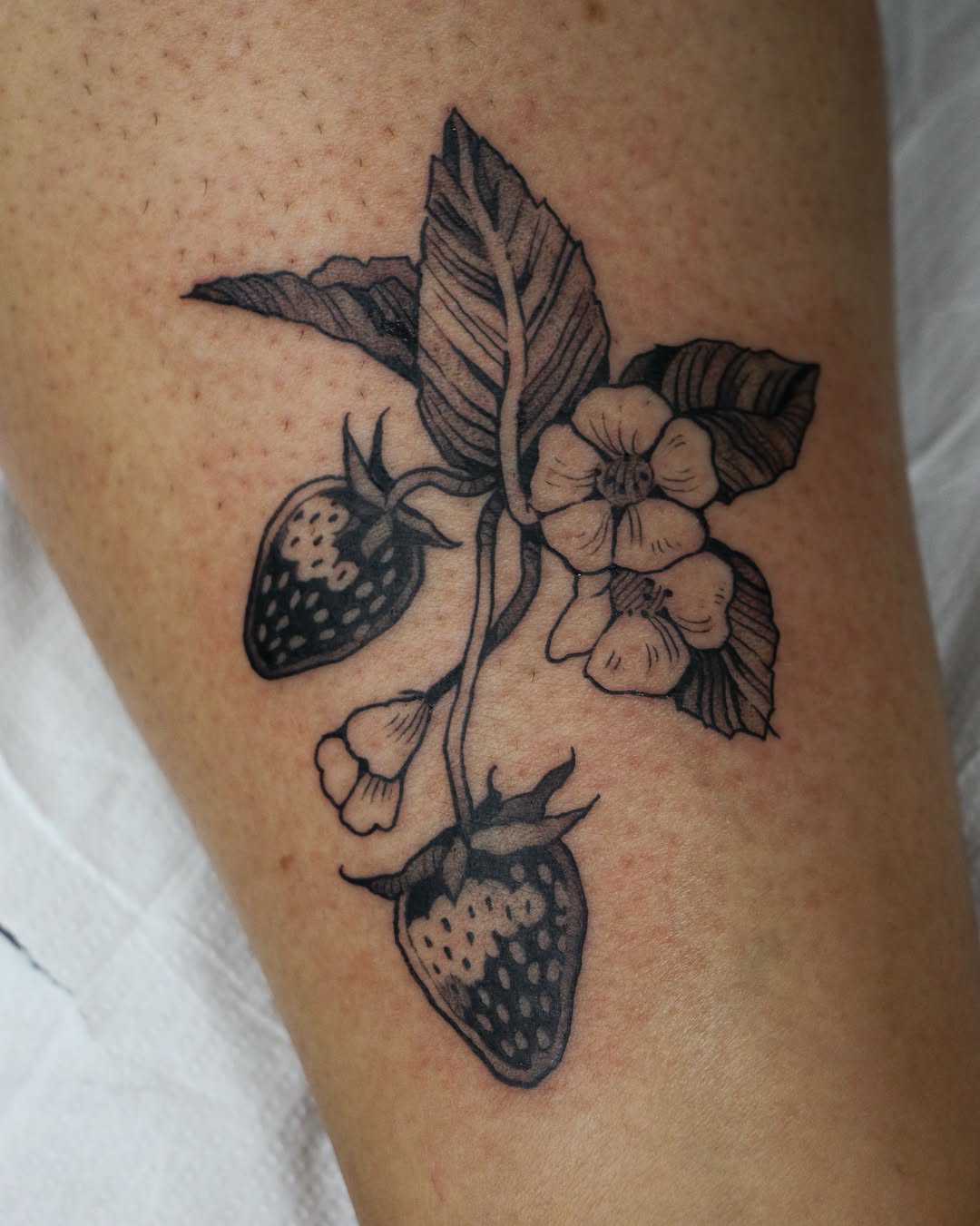 Tattoo by @baldpeaches — black_and_grey, illustrative