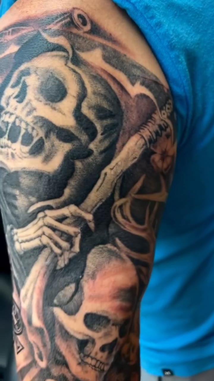 Tattoo by @stabbykitten — dark_realism, black_and_grey