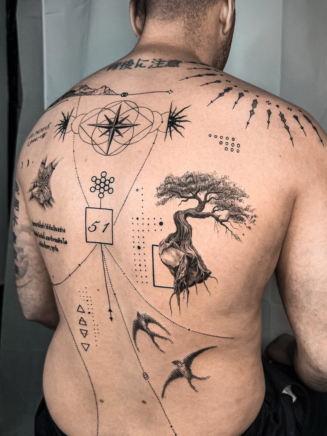 Tattoo by @dannyptattoos โ black_and_grey, geometric