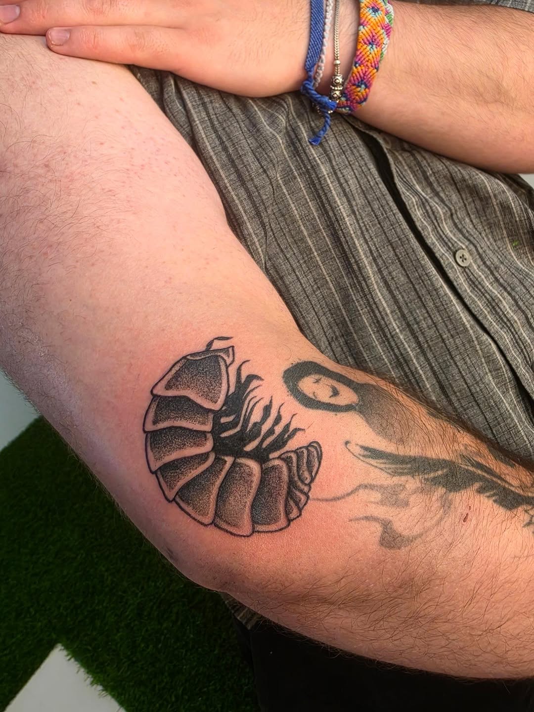 Tattoo by @lulus_tattoos_ β dotwork, black_and_grey