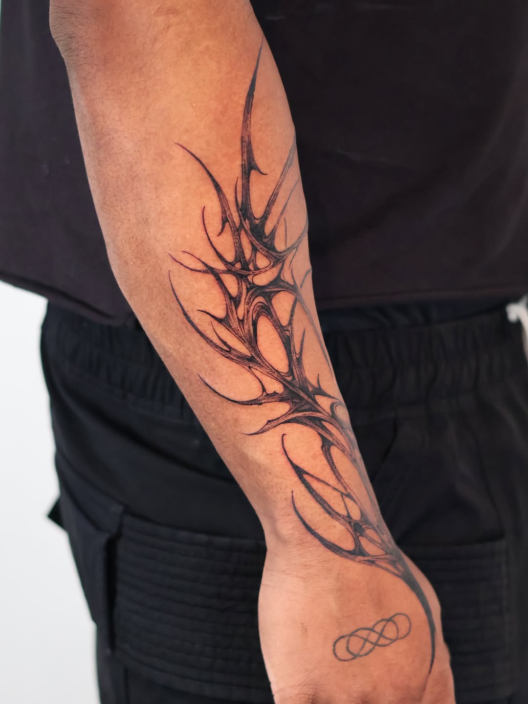 Tattoo by @moosongblack — blackwork, geometric