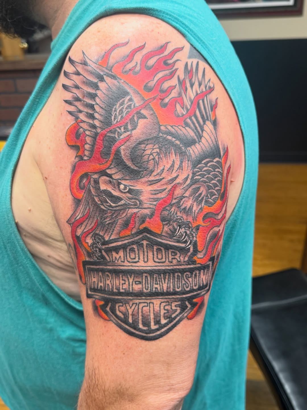 Tattoo by @oldetownescott — american_traditional, realism