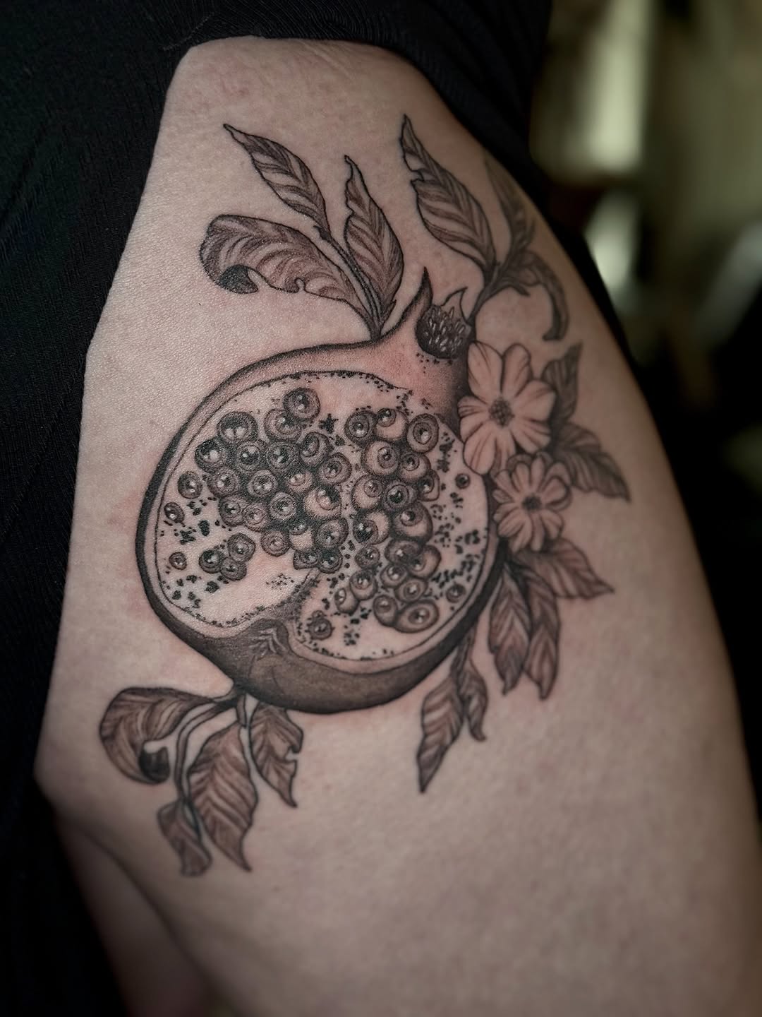 Tattoo by @velvet.briar — realism, black_and_grey