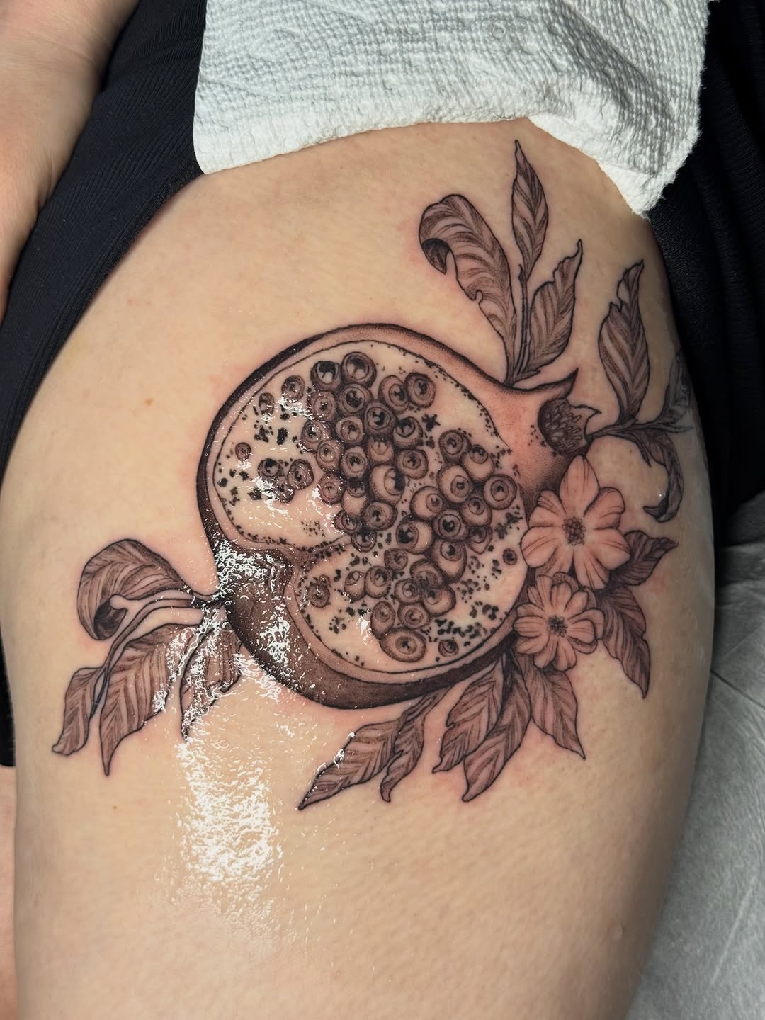 Tattoo by @velvet.briar — black_and_grey, realism