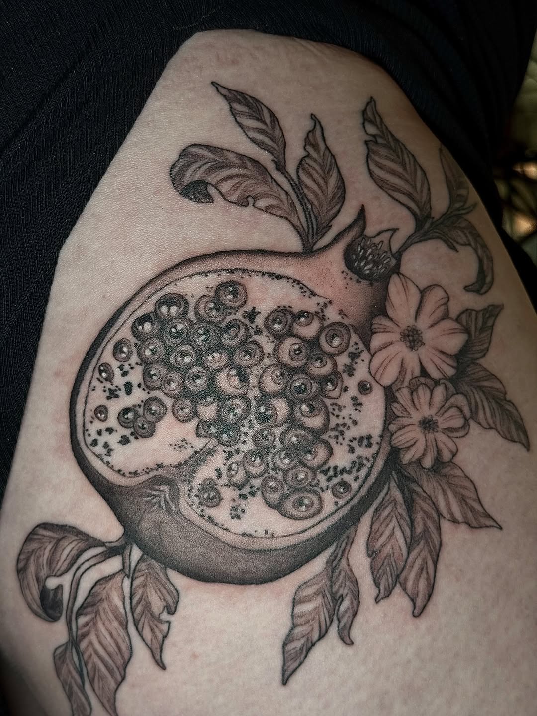 Tattoo by @velvet.briar — black_and_grey, realism