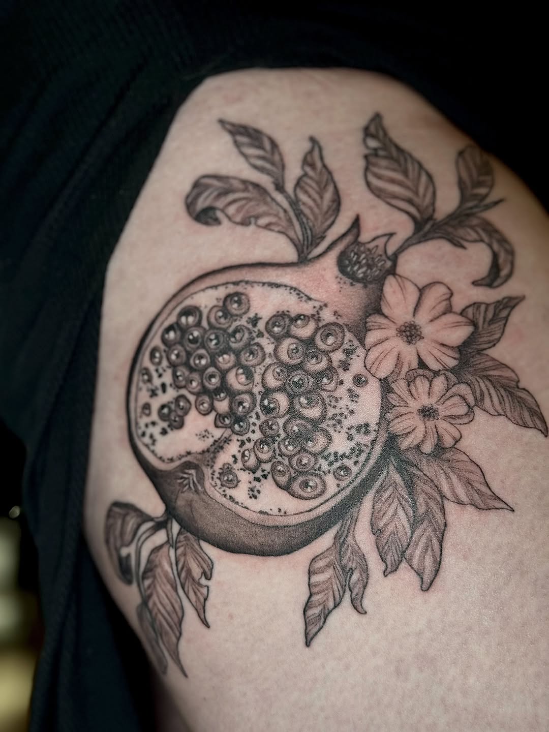 Tattoo by @velvet.briar — black_and_grey, realism