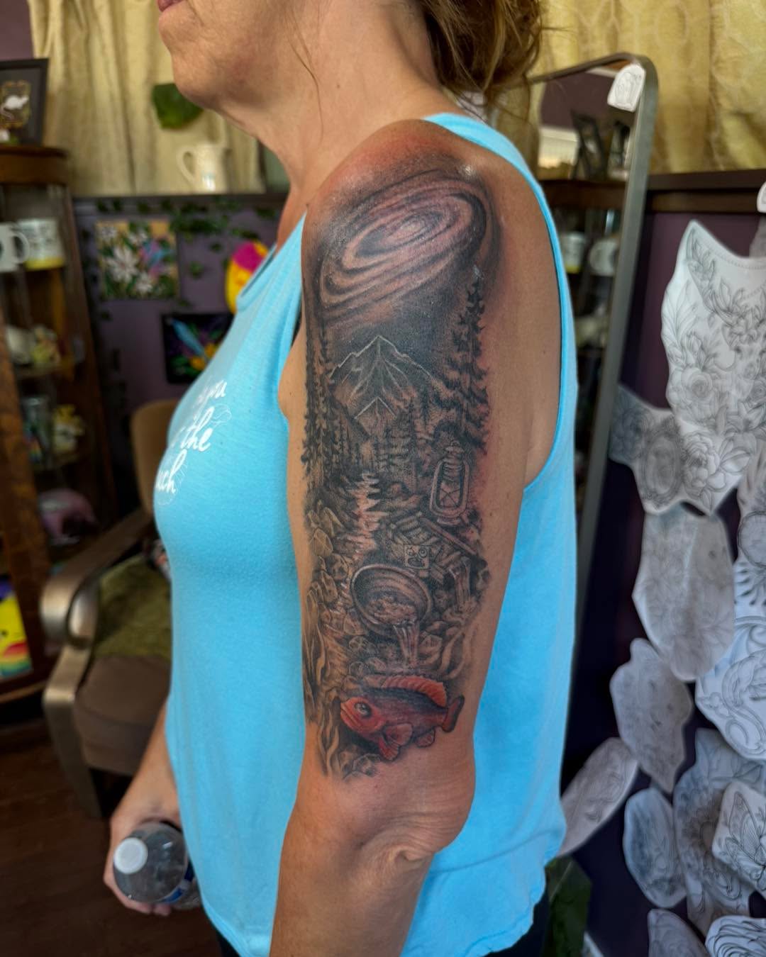 Tattoo by @chaotic_zen_arts — realism, black_and_grey