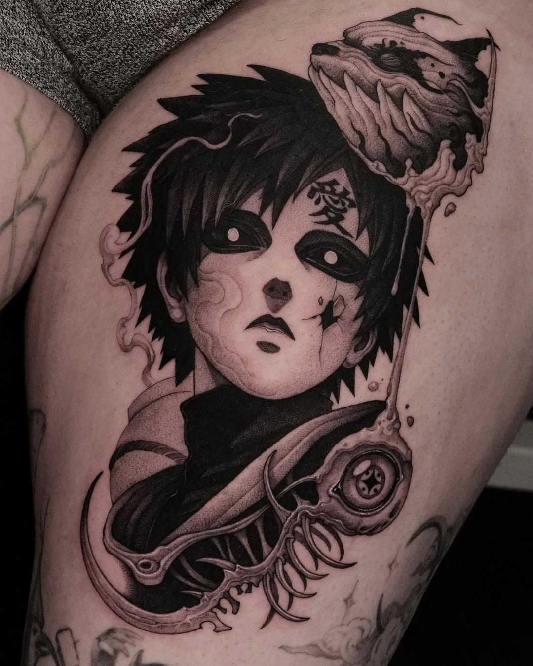 Tattoo by @47volt β realism, anime